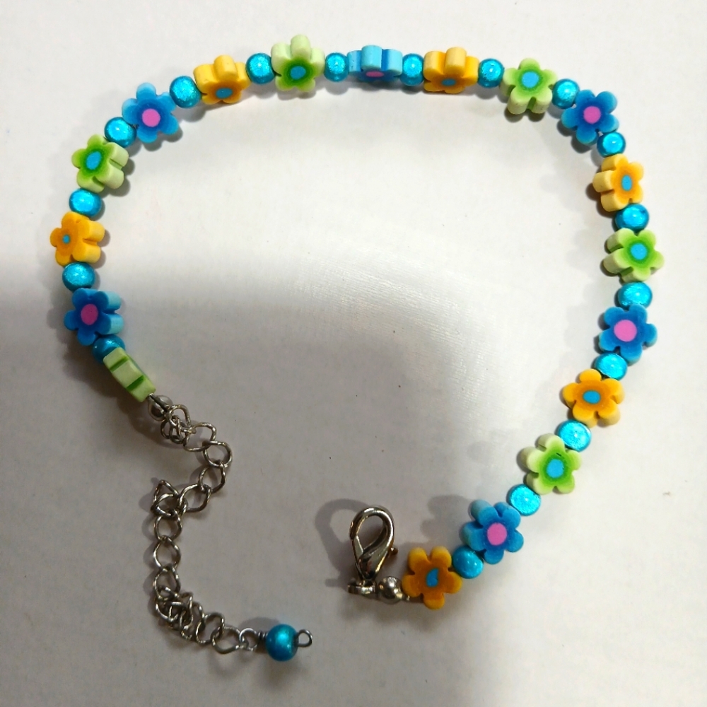 Colorful Floral Anklet